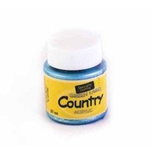 PINTURA COUNTRY METAL 27ML No.211 TURQUESA PERLADO
