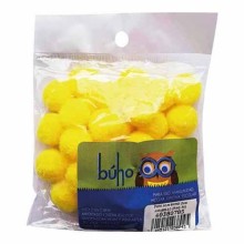 POM POM BUHO 2CM AMARILLO (PAQ30)(AD)
