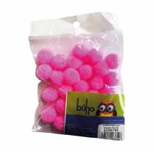 POM POM BUHO 2CM ROSADO (PAQ30)