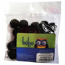 POM POM BUHO 2CM NEGRO (PAQ30)