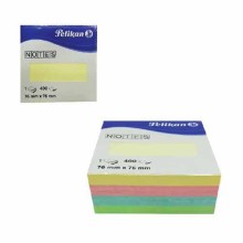 NOTA ADHESIVA PELIKAN 76X76 CUBO PASTEL SURTIDO 4 COLORES(400H)(UND)